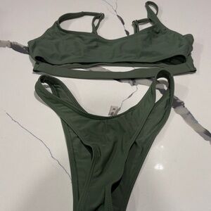 Aerie Forest Green Bikini Set